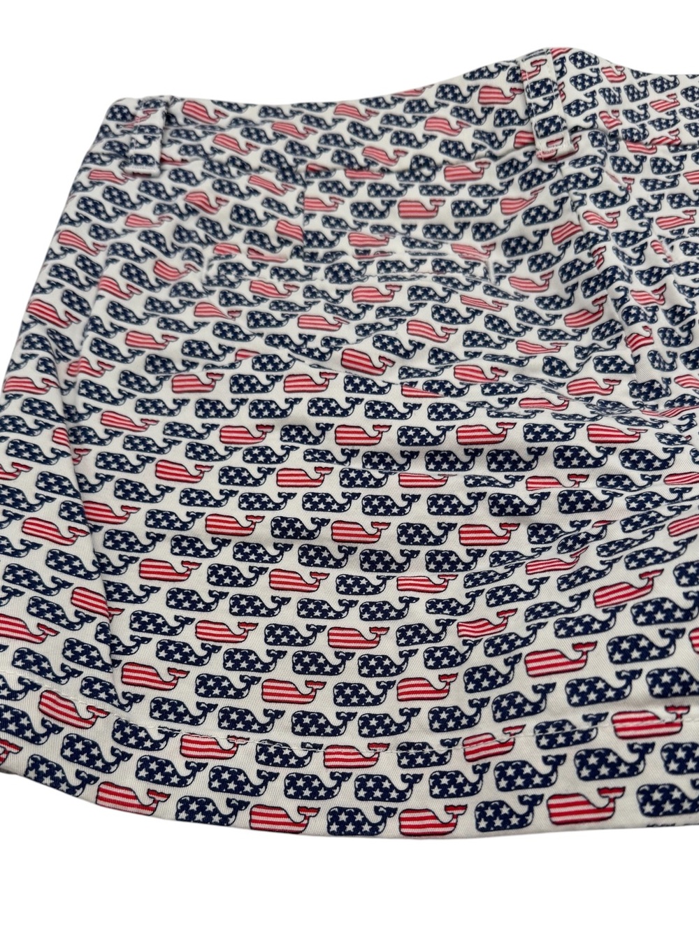 Vineyard Vines Stars and Stripes Whale Shorts 9" Rise 3" Inseam Pockets Size 4 - Picture 11 of 14